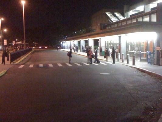 East Busway at night