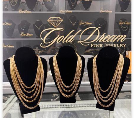 Cadenas cuban link 14 kt . La hacemos a su gusto