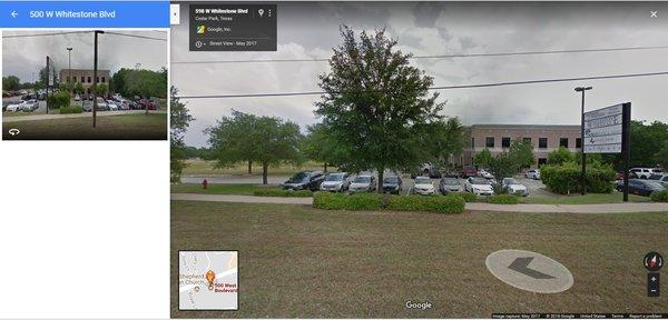 Google Street View of eMD's building 500 W Whitestone Blvd