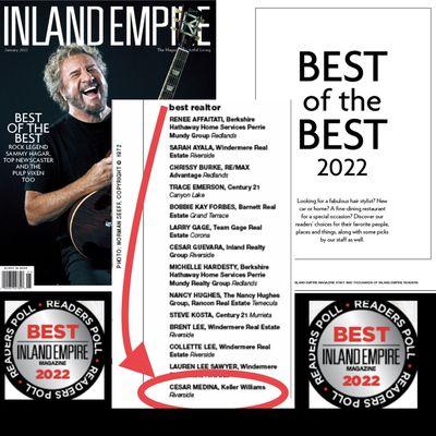 REALTOR- BEST of the BEST 2022 Inland Empire Magazine