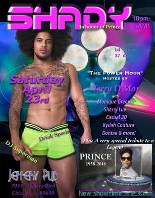 EVERY SATURDAY NIGHT THE POWER HOUR CHICAGO'S BIGGEST LITTLEST GAY BAR IN THE CITY