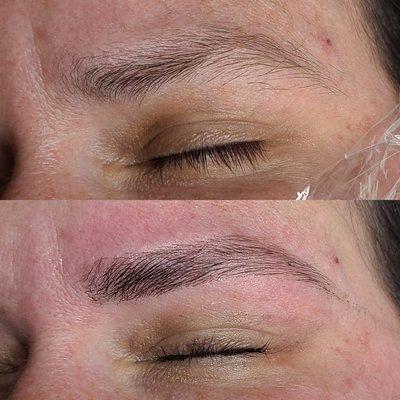 Brow lamination and shaping