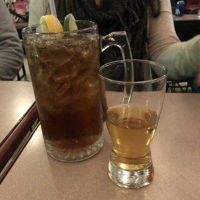 2 beers for $2 and a carnival sized Long Island.