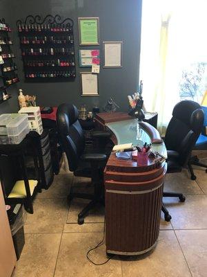 Our nail area!