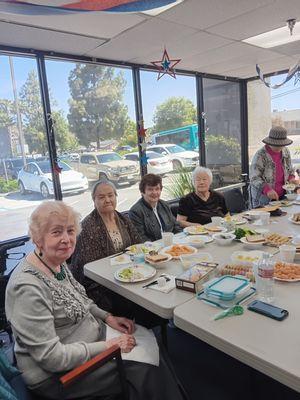 Mom with her AmeriCare friends