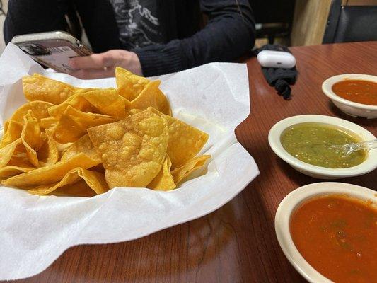 Homemade chips and salsa