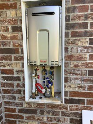 New tankless water heater installation