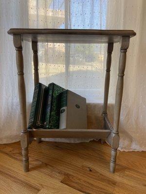 Book nook table I refurbished from this store.