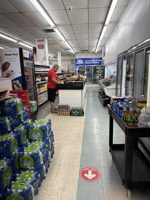 Produce and refrigerated food aisle