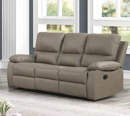 light gray leather Reclining sofa