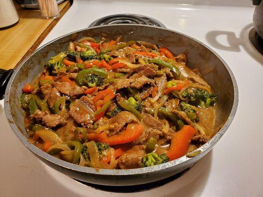 Beef stir fry!