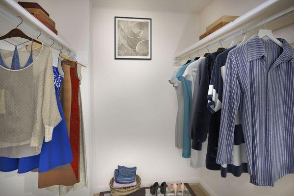 Spacious walk-in closets available