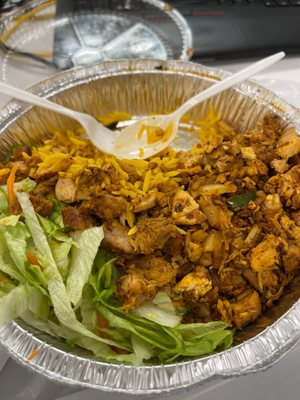 Halal Chicken Over Rice Platter