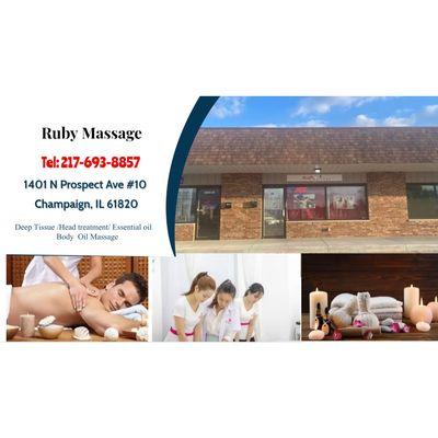 Ruby Massage 
1401 N Prospect Ave #10 Champaign, IL 61820