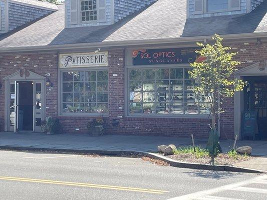 French Bakery and Sunglass shop  next door