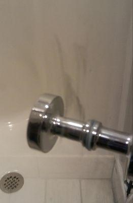 Residual something on shower door.