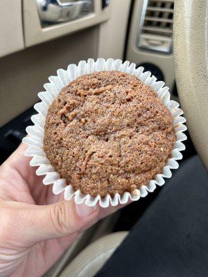 Carrot and walnut muffin