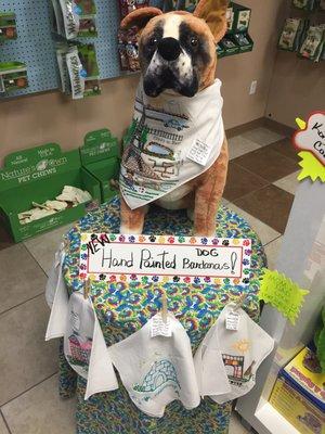 Check out their adorable hand painted bandanas!