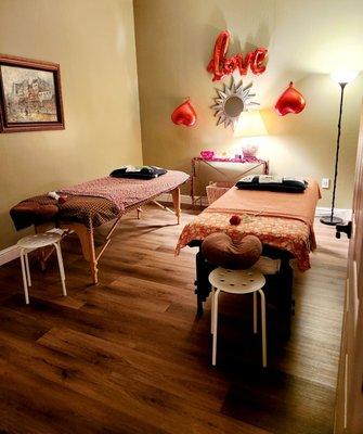 Couples massage room