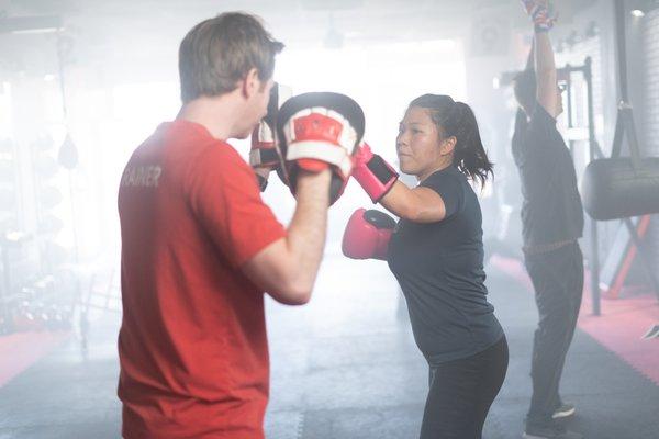 Instructor lead hand pad drills