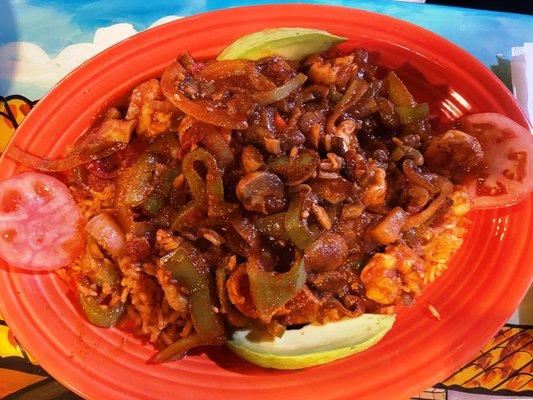 Camarones a la Diabla
 Sauteed prawns excellent!