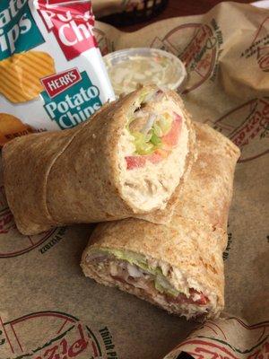 Tuna wrap on a wheat roll $6.99 lunch special