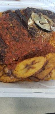 Fried Tilapia and Jollof