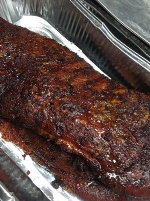 Fresh smoked ribs