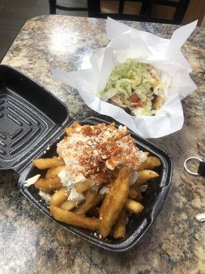 Special fries ($4.25) and gyro ($6.50)