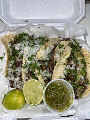 Delicious steak tacos