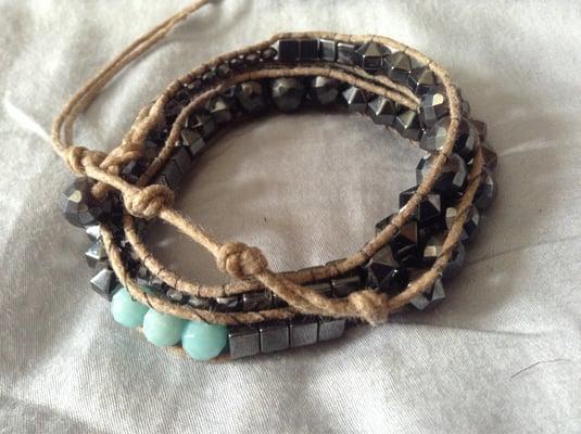 Chan Luu with hematite and amazonite