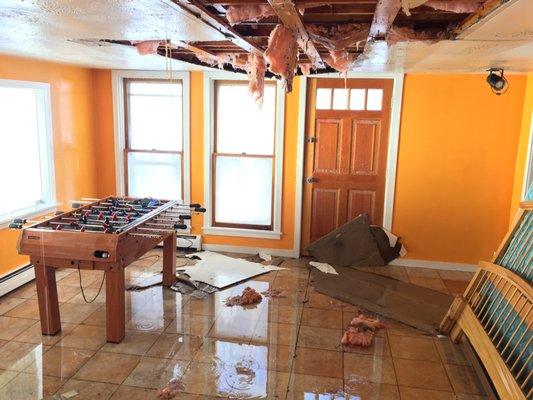 Flooded Basement In Sunderland, MA