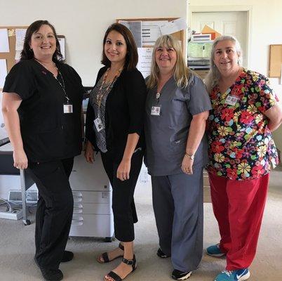 Alicia, our director, with nursing staff