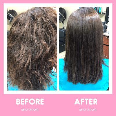 Japanese Hair Straightening Before n After