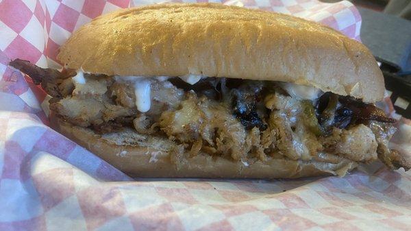 Chicken Philly sandwich