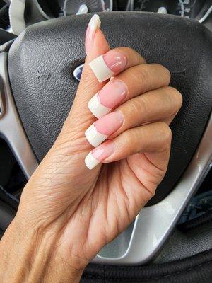 Pink & White French Manicure by Kelly!