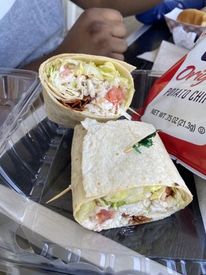 BLT crab wrap...honestly I would of loved more crab. Kinda an overpriced BLT