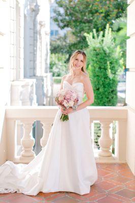 My "first look" at Pasadena City Hall, hair and makeup by Cece and Vivi respectively. Photo by Cassy Velazquez