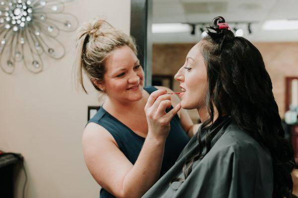 Our salon offers regular and airbrush makeup services to give you that flawless look on your big day!