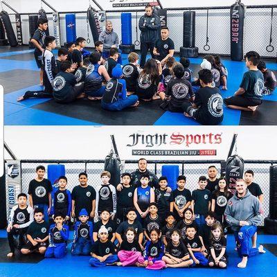 Kids MMA and BJJ classes.  Most compete in wrestling and other sports in local schools.