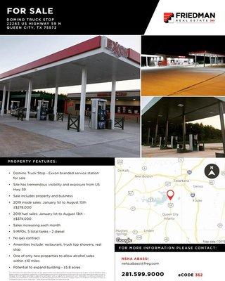 Truck Stop for Sale in Queen City, TX