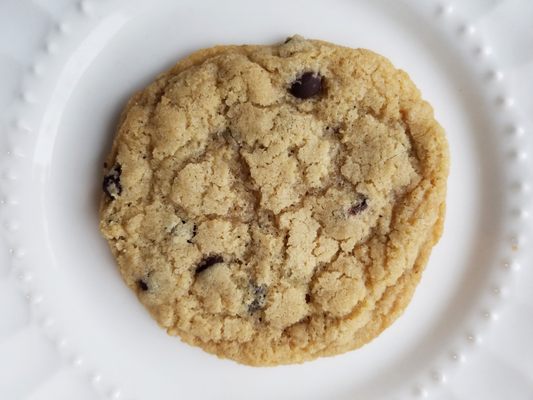 Gluten free, vegan chocolate chip cookie