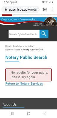 When i looked them up on the illinois notary varification, i learned that she really is not a notary in Illinois. I have contacted the BBB.