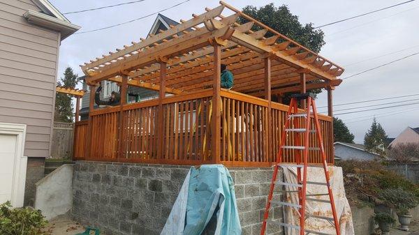 RIGGINS built this Pergola & Fence using Dunn Lumber Cedar, they delivered on time as always!  THX Dunn Lumber!!