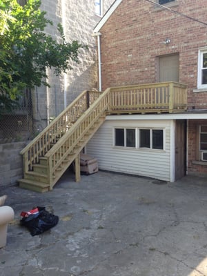 Rebuild and water-proofed deck and addition