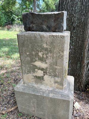 One of 3 surviving headstones