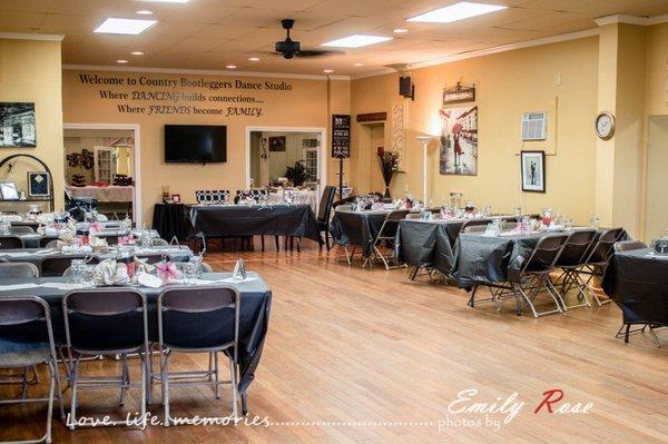 A wedding reception held at Country Bootleggers Dance Studio - 2016