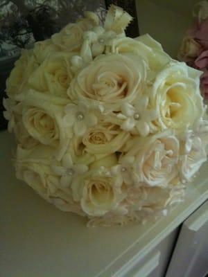 Bride Bouquet of Roses & Stephanotis