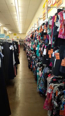 This entire right wall filled with swim wear. OMG