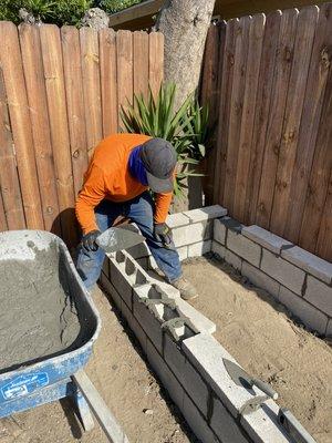 New blocks planter for planting any shrubs vegetables